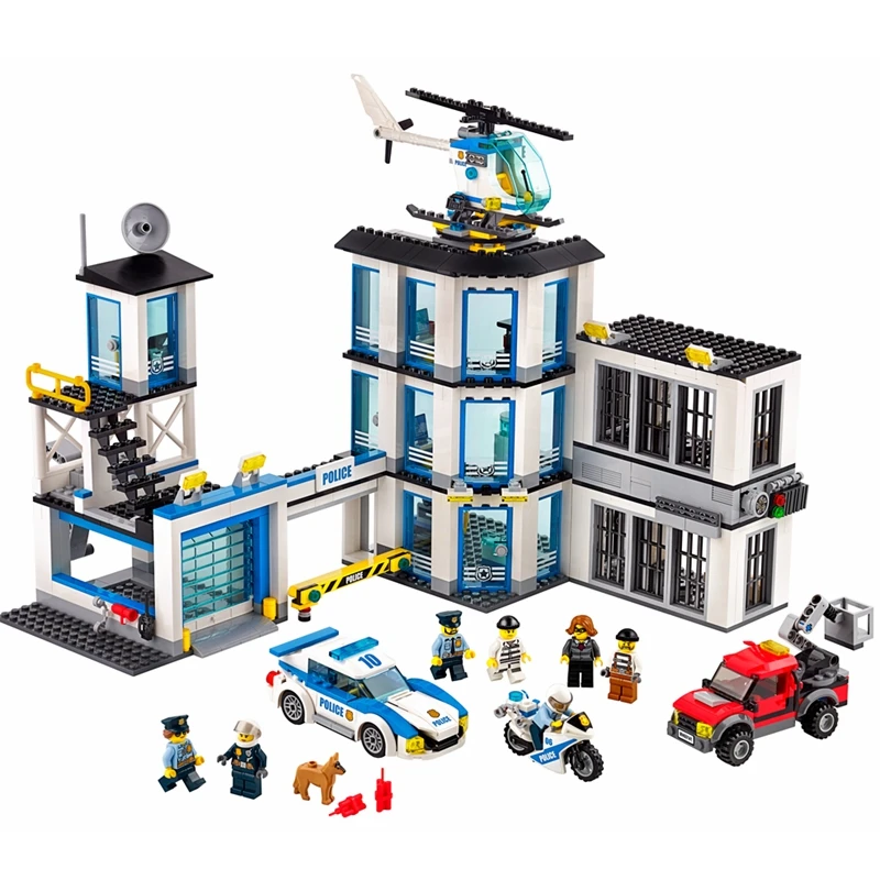 

900pcs City Police Station Building Blocks Bricks Compatible Legoinglys Technic city Bricks Toys Christmas Gifts 60141