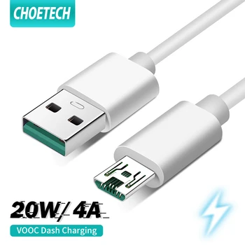 

CHOETECH Micro USB Cable for Samsung S7 Xiaomi Redmi Note 5 Pro 4 USB Cable VOOC Fast Charging Cable 4A for OPPO R15 R11S