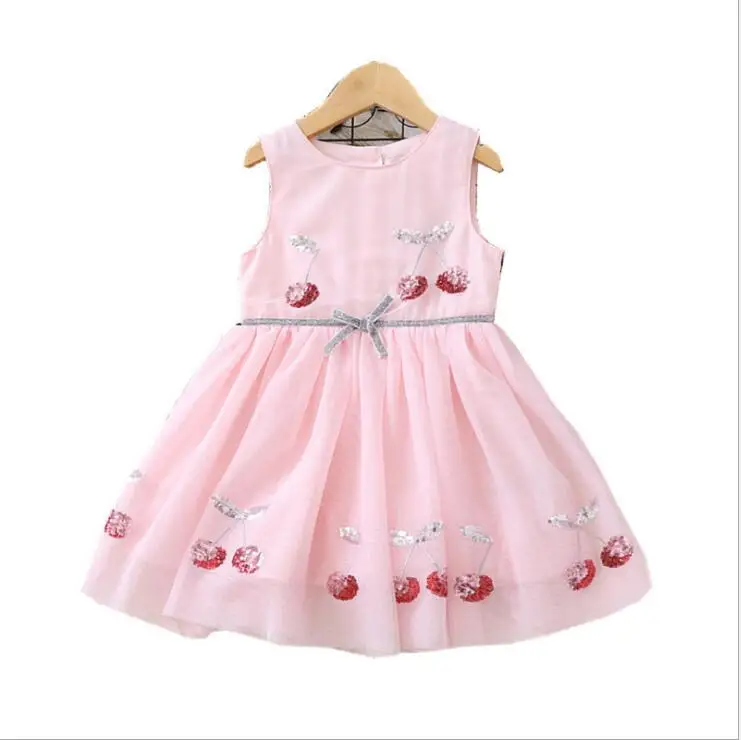 Розовые платья для маленьких девочек; лето г.; детское платье с блестками; модная высококачественная одежда принцессы; детское платье