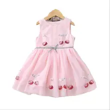 Розовые платья для маленьких девочек; лето г.; детское платье с блестками; модная высококачественная одежда принцессы; детское платье