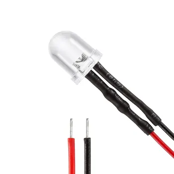 

uxcell Prewired LED Light Bulb Diffused Emitting Diodes Lamp Blue 8mm