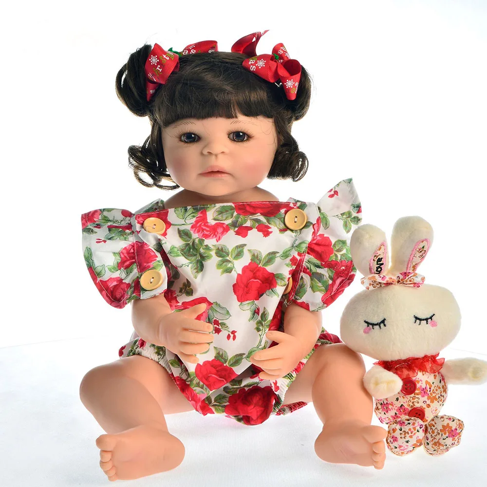 Полностью Мягкая силиконовая кукла-Реборн, 55 см, игрушка для девочки, виниловая, для новорожденного, для принцессы, для малышей, куклы, игрушка, Playmate, Рождественский подарок на день рождения