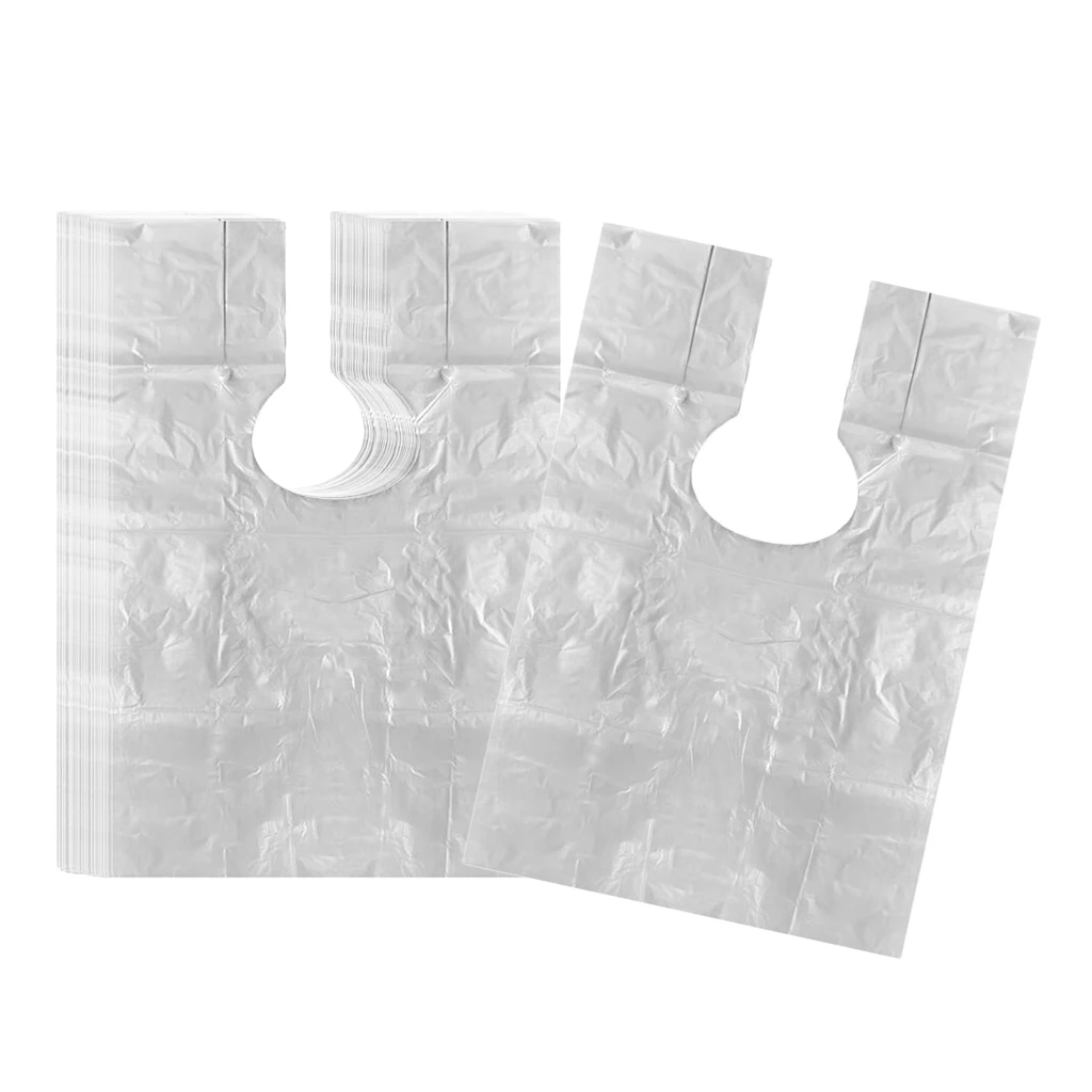 100 Pcs Disposable Hair Cutting Cape Salon Gown Protect Barber Capes Hairdressing Capes Cloth Waterproof Hairdresser Apron