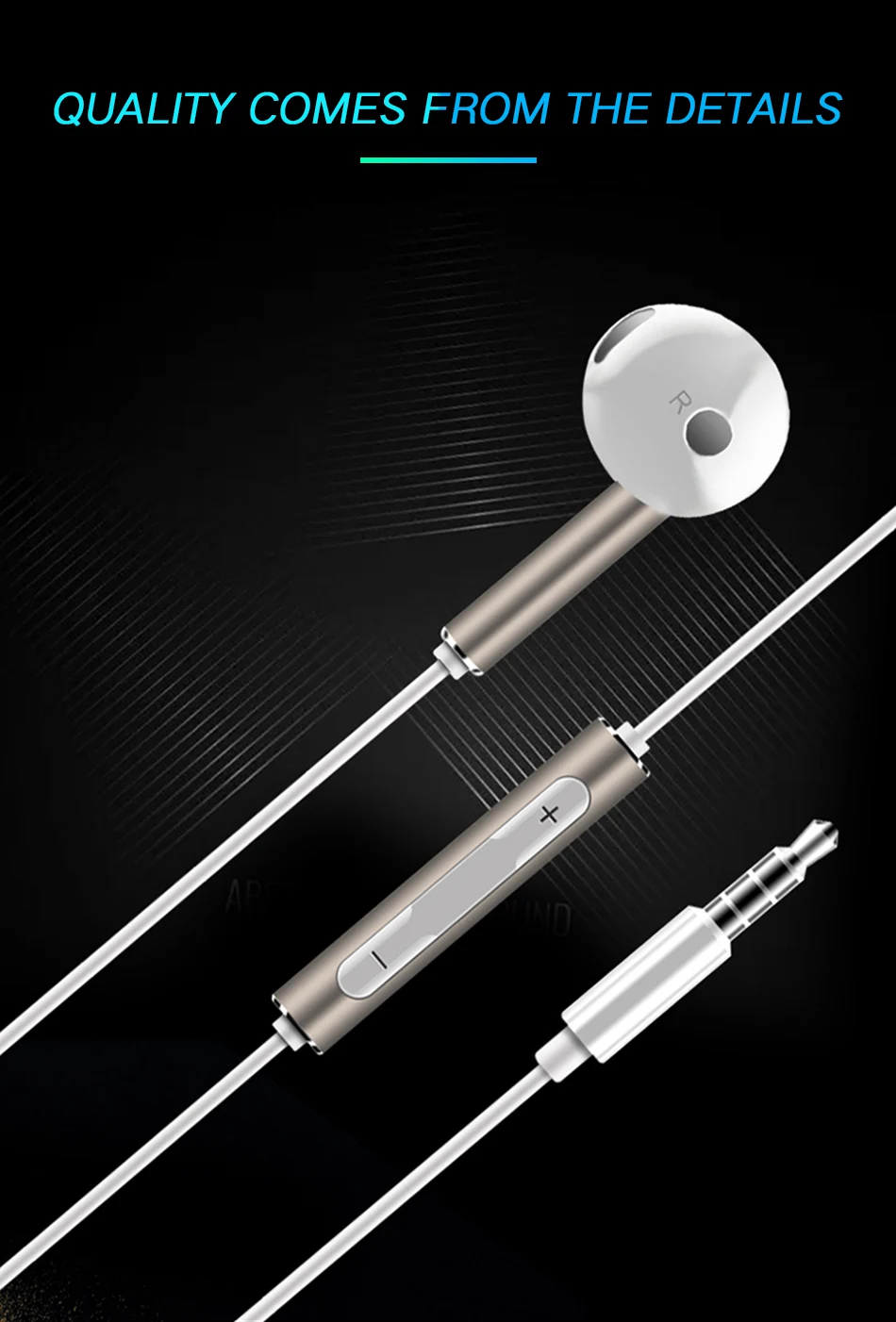 详情3Original Huawei AM116 Honor Earphone wired 3.5mm In-Ear Headset Mic Volume Control For samsung xiaomi SONY Smartphones 1.2M