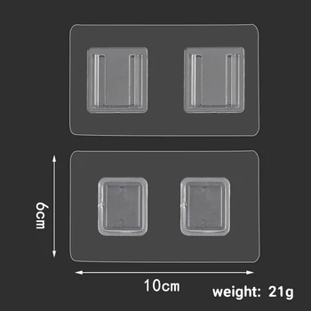 

10Pcs Double-Sided Adhesive Wall Hooks Hanger Strong Transparent Hooks Suction Cup Sucker Wall Storage Holder For Kitchen Bathro