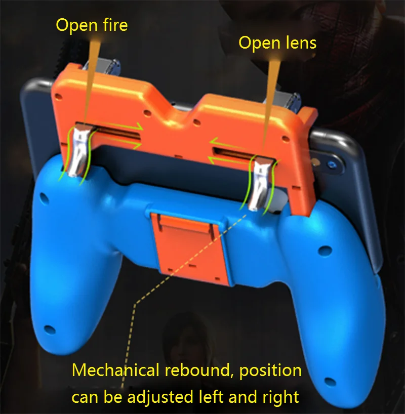 Pilotking W19 PUBG Mobiele геймпад джойстик Metalen L1R1 триггер игровой шутер контроллер для iPhone Android телефон игровой геймпад