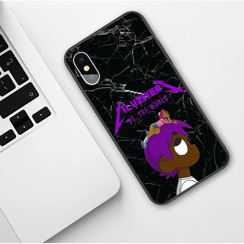 TPU Lil uzi VERT Eternal Atake Rapper Мягкий силиконовый чехол для iPhone X SE 5 5S 6 6splus 7 8 Plus XR XS MAX черный чехол - Цвет: TPU