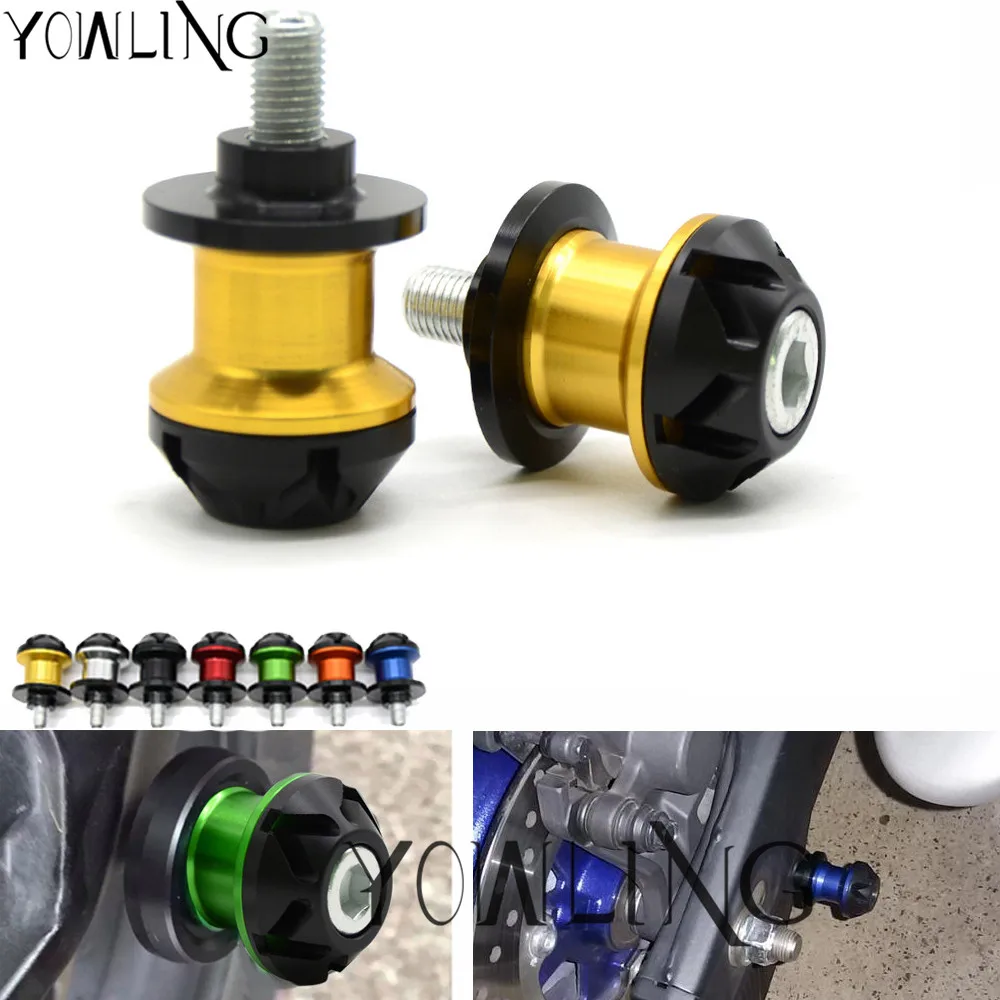 6mm Motorcycle CNC Swingarm Slider Spools stand screws For Yamaha YZF R1 R3 R6 R6S MT09 MT-09 MT-07 FZ6 FZ8 FZ1 XJR 1300 MT-10