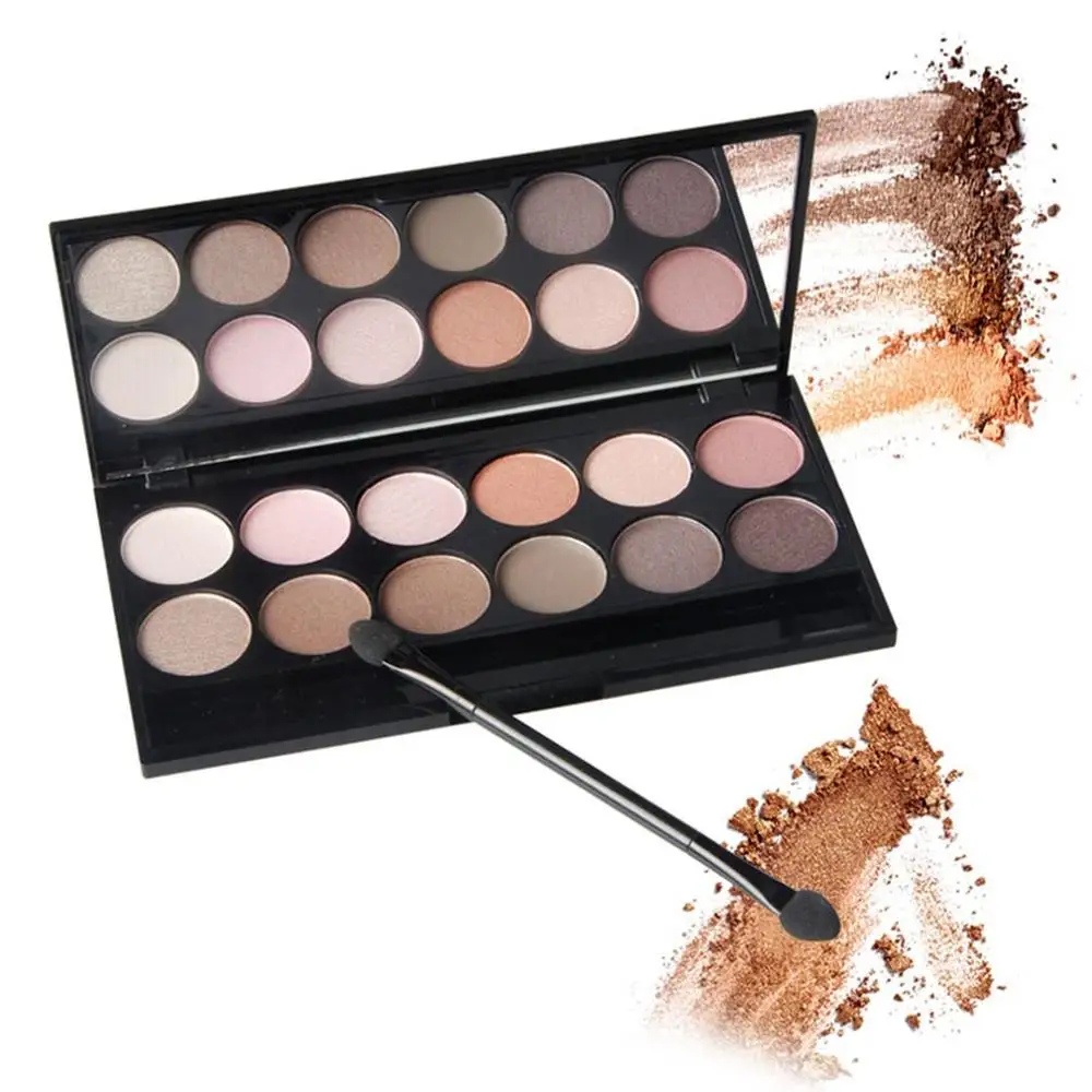 New Fashion qibest Warm Pro 12 Color Eyeshadow Palette Beauty new arrival - Цвет: 12colors