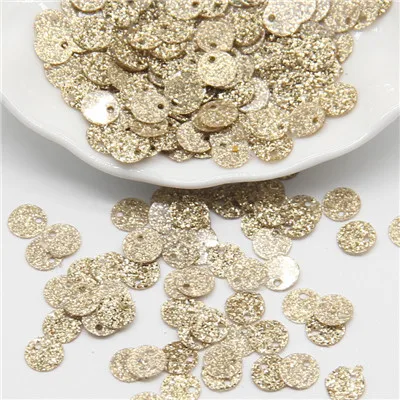 light gold 20g Круглые Блестки 10 мм Блестки Ткань пайетками Lentejuelas пуговицы прозрачные ремесло блеск для шитья свадебные аксессуары - Цвет: light gold 20g