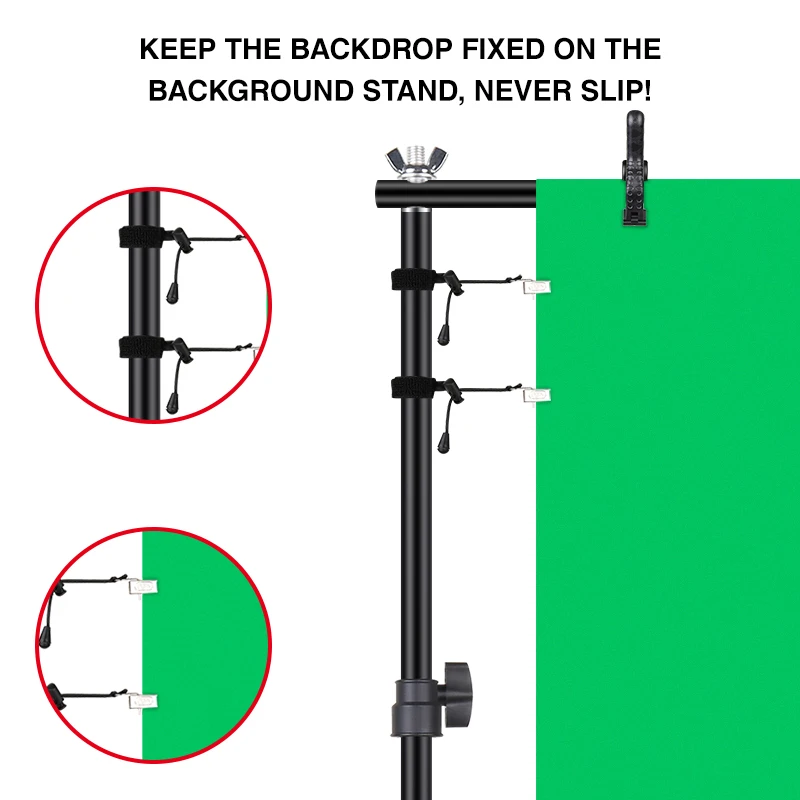 Pynsseu-suporte de Fundo de Musselina Ajustável para Fotografia Sistema de Suporte para Estúdio de Vídeo Fotográfico 8.5x10 Pés - Image 3