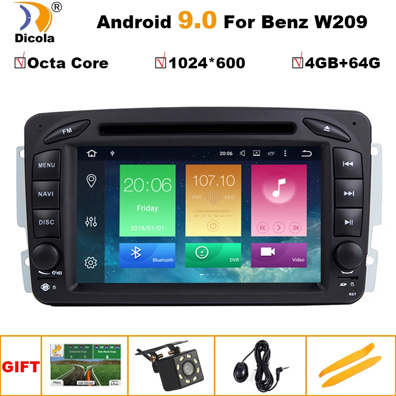 4G+ 64G PX5 " Android 9,0 автомобильный dvd-плеер для Mercedes Benz CLK W209 W203 W463 W208 Wifi 3g gps Bluetooth Радио стерео аудио медиа