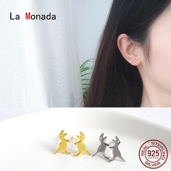 

La Monada Dinosaur Earings Studs 925 Sterling Silver Fine Jewelry Minimalist Beautiful Stud Earrings For Women Silver 925 Korean