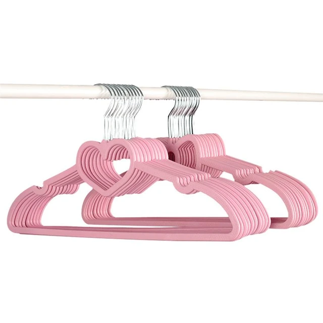 Cute Hangers Velvet Hangers Clothing Rack 42cm 10/20pcs Heart Design Clothes  Drying Rack Coat Hanger Hangers For Clothes - Hangers - AliExpress