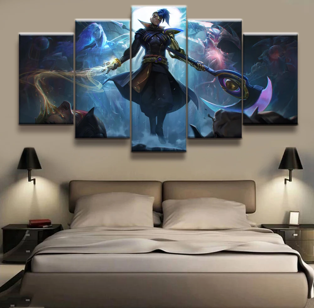 

Hot Sales Without Frame 5 Panels Picture LOL League of Legends Shieda Kayn Print Artwork Wall Canvas Canvas Painting Wholesale