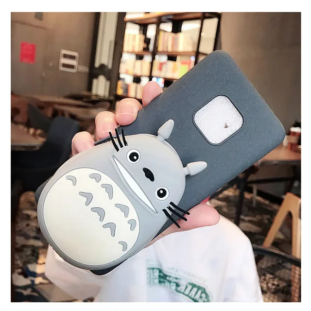 ZCASE Cute Cartoon 3D Bear Wallet Soft Silicone Phone Case For Samsung Galaxy J7 J3 A5 A6 Plus A7 S7 Back cover - Цвет: Totoro