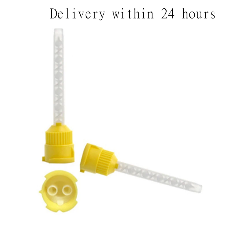 Dental-SiliconeRubber-Mixing-HeadDental-Impression-Tip-Temporary-1-1-Silicone-Rubber-50X-Yellow-Tips-Injection-Headteeth (3)