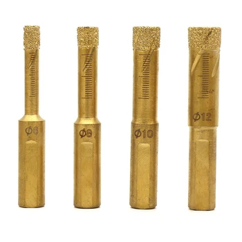 

2019 New Hot Detachable 4 Pcs Dry Cut Emery Drill Bits Durable Accessories for Ceramic Porcelain Tile Marble FAS6