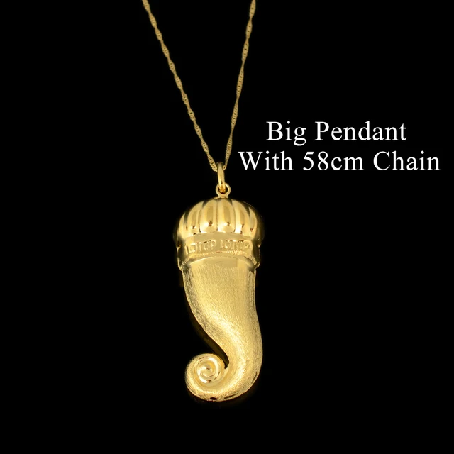 Pure Gold Color Big Pendant Necklaces 