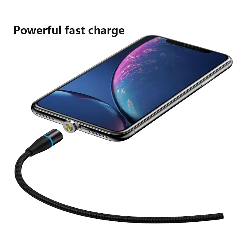 Usb-кабель type C 2A роторный Магнитный Плетеный Микро Быстрый Аккумуляторный провод для Xiaomi huawei samsung Iphonexs Max Redmi Note OPPO Vivo