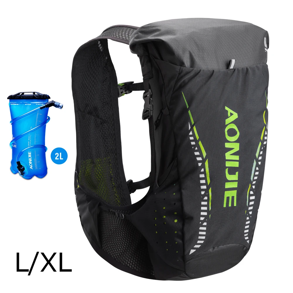 AONIJIE Lightweight Bag 18L Hydration Backpack Rucksack Vest 2L Water Bladder Hiking Camping Running Marathon Race C943 - Цвет: LXL-Set A1