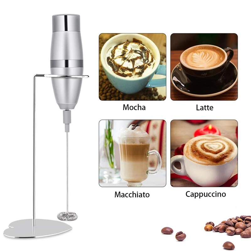 Молочный блендер-вспениватель молока, электрический ручной Пенообразователь для приготовления латте кофе, капучино, горячих шоколадов, как сливки и