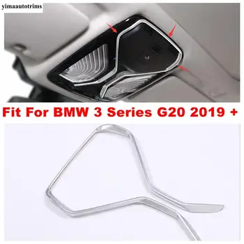 

Front Seat Roof Reading Lights Lamps Frame Decoration Cover Trim Fit For BMW 3 Series G20 2019 2020 ABS Matte Interior Refit Kit