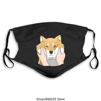 

Niedliche pummelige Wangen Shiba Inu Hundemaske Weicher Camiseta Rundhalsausschnitt S 6XL Camiseta Harajuku Cartoon-In-Masken vo