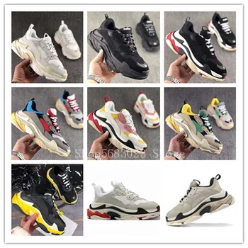 

New Fashion Designer Paris 17FW Triple S Sneakers for Men Women Increased Sports Trainers Casual Dad Shoes EUR36-45