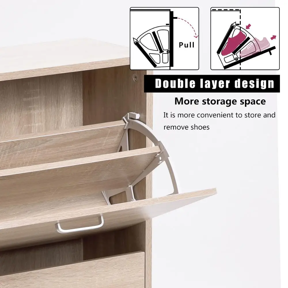 Wood 3-Drawer Wooden Shoe Storage Cabinet Cupboard Shoe Storage Organiser Unit Pull Down Wooden Home Furniture Wood 3-Drawer Wooden Shoe Storage Cabinet Cupboard Shoe Storage Organiser Unit Pull Down Wooden Home Furniture