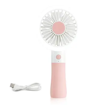 

Portable Handheld Summer Cooling Fan Electric USB Power Mini Fan Cooler With LED Light for Home Office Gift