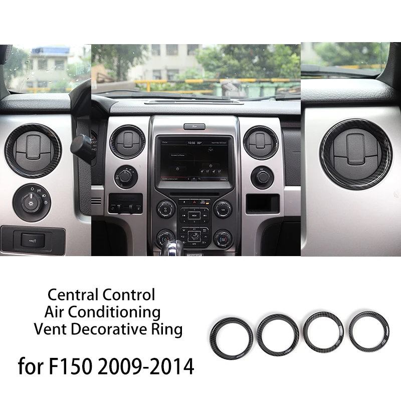 Air Vent ring 09-14 MOPAI вентиляционное отверстие декоративное для Ford F150 2009 автомобиля 4WD фары переключатель кнопка ручка украшение кольцо для Ford F150 Raptor 2009 - Название цвета: Air Vent ring 09-14