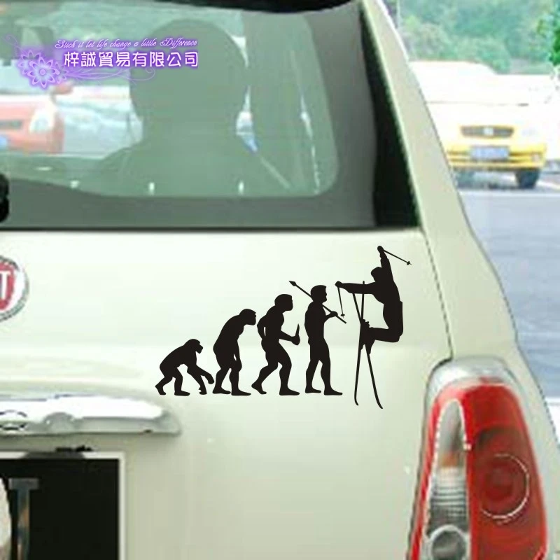 Evolution лыжный автомобиль наклейка Сноубординг наклейка катание на лыжах плакаты доска виниловые наклейки на стены Декор Фреска лыжный стикер