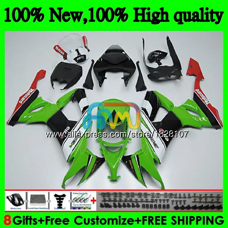 Корпус для KAWASAKI ZX1000C ZX-10R ZX 10R 1000CC 17BS. 15 ZX1000 ZX 10 сотрудников отдела исследований ZX10R цвета: зеленый, черный 08 09 10 2008 2009 2010 ABS комплект обтекателей - Цвет: No. 1