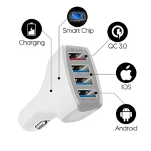 Автомобильные аксессуары универсальные грузовики автомобильное зарядное устройство адаптер быстрой зарядки QC3.0+ 3.5A автомобильное зарядное устройство для samsung S10 S9 S8 Xiaomi IPhone