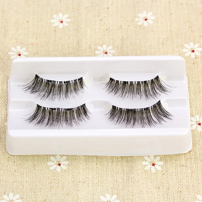 Genailish 4 Magnetic Eyelashes Natural False Eyelash Magnetic Reusable 3D Fake Eye Lashes Extension Soft Eye Lash KS02-4