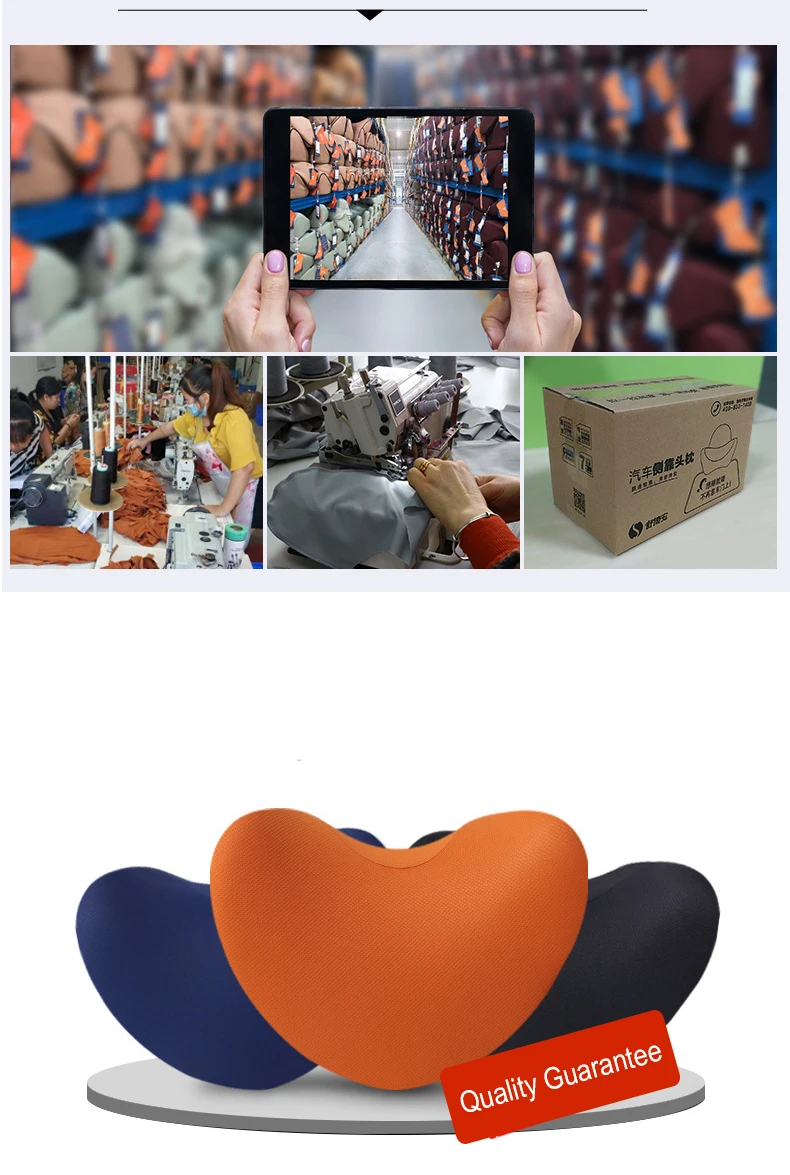 Purenlatex Heart Shape Car Auto Seat Headrest Neck Waist Support Protection Memory Foam (12)