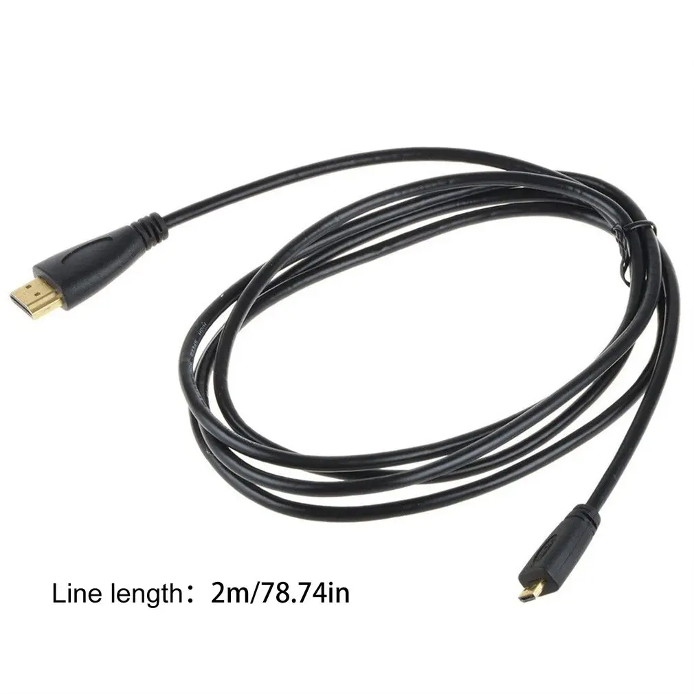 2 m 1080 P Micro HDMI к HDMI Кабель-адаптер Шнур для телефона камера для планшета ТВ