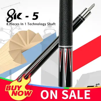 

PREOAIDR 8K5 Billiard Pool Cue 8 Pieces in 1 Laminated Technology &Carbon Maple Shaft 11.75/ 12.75mm Uni-lock Joint Stick Kit