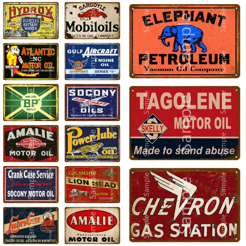 Tagolene Motor Oil Vintage Metal Sign Plaque Poster Garage Decoration Bar Pub Club Decor Gas Station Plate YK060 | Дом и сад