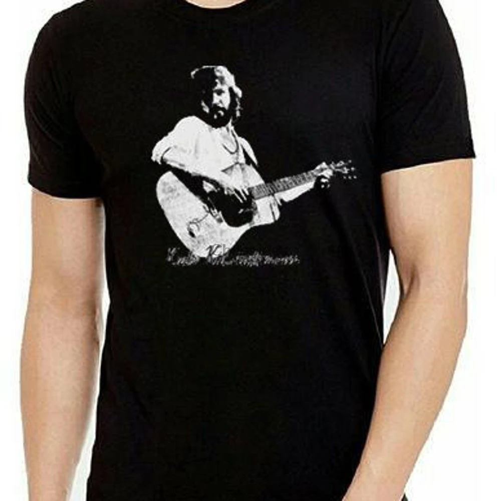 Винтажная Футболка Kris Kristofferson с изображением гитары певицы футболки в стиле