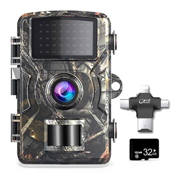 

1080P Wildlife Hunting Camera with 32GB TF Card Motion Activated Security Camera Waterproof Infrared Night Vision Camera