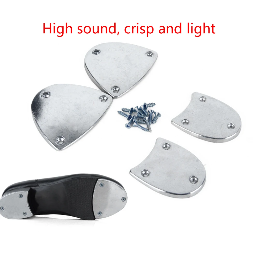 

4pcs Wear Resistant Accessories With Screws Tap Dance Shoes Kicked Sound High Impact Durable Latin Bottom Aluminum Pad