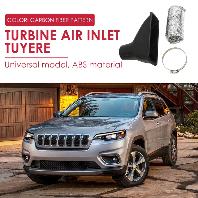 Carbon Fiber Look Car Front Bumper Turbo Air Intake Pipe Turbine Inlet