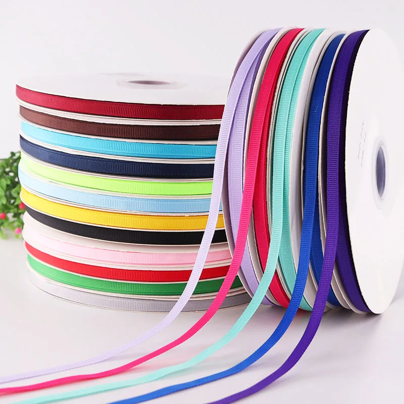 

5Yards/Roll Best quality ribbon for crafts wedding Decorations DIY Grosgrain Ribbons Bow Gifts Card Wrapping Supplies 6mm JJ120