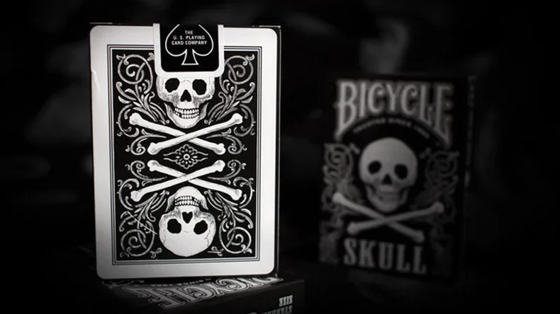Хуэй qi Poker Америка продукт импорт Скелет велосипед череп один номерной знак карты