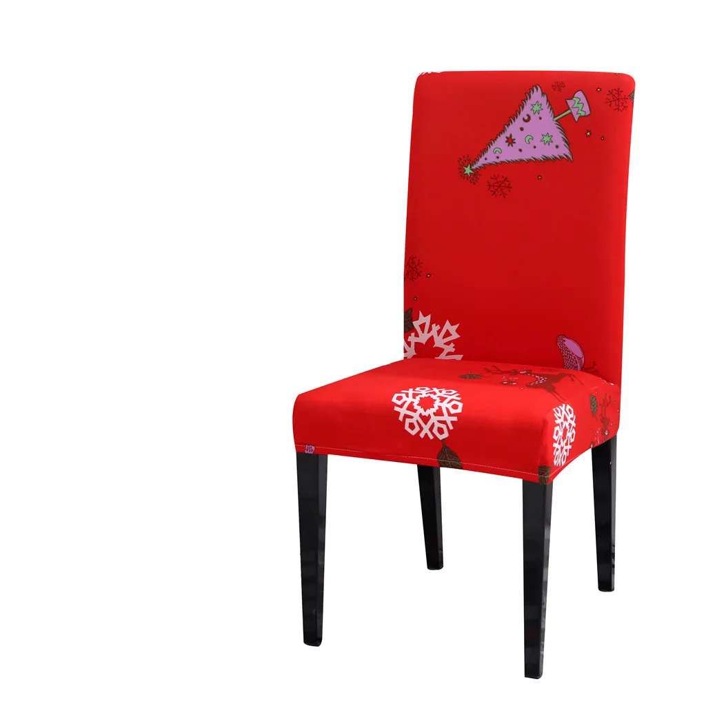 New Stretch Dining Chair Covers Slipcovers Christmas Home Decor Seat Covers