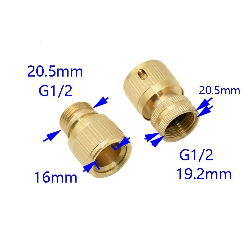 Внешняя резьба 1/" Женский быстрый разъем латунь Телескопический разъем вода мытья автомобиля пистолет адаптер приспособления для капельного орошения 8 шт