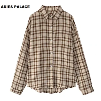 

Women's Shirt High Quality Retro Lapel Striped Bottoming Shirt
