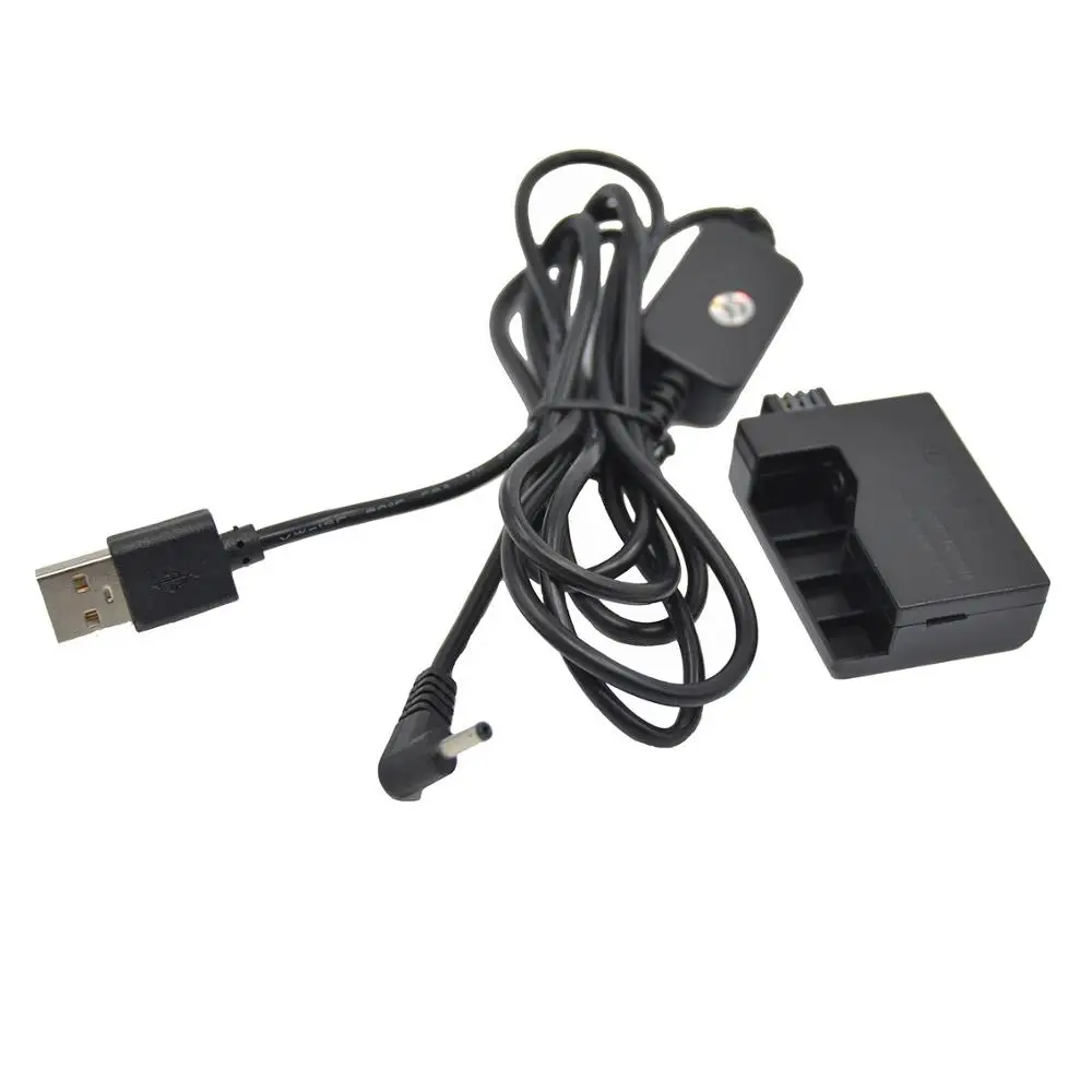 USB ACK-E5 mobile power bank charger cable+LP-E5 LPE5 dummy battery DR-E5 DC Coupler for Canon EOS 450D 500D 1000D XS XSi T1i